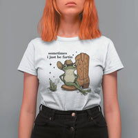 Funny Cowboy Frog T Shirt For Women Sometimes I Just Be Fartin - Wonder Print Shop