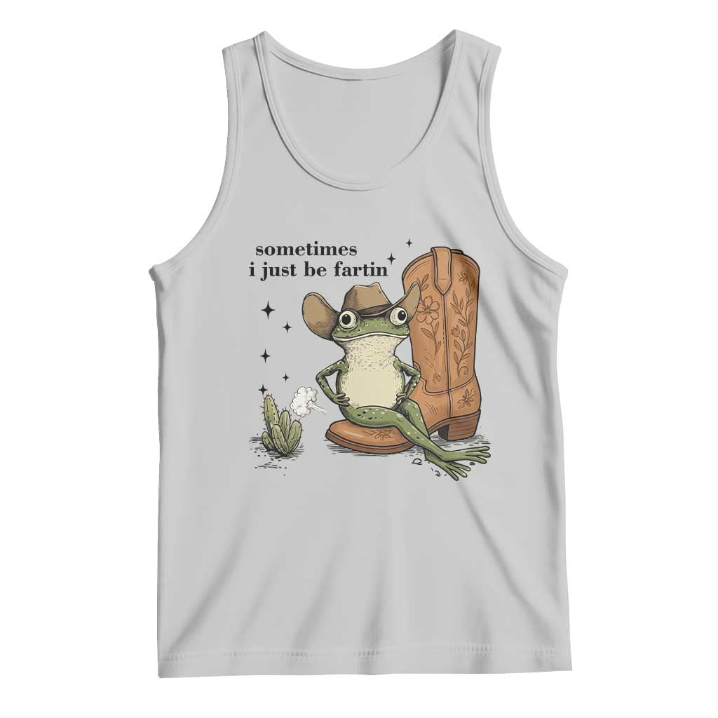 Funny Cowboy Frog Tank Top Sometimes I Just Be Fartin - Wonder Print Shop