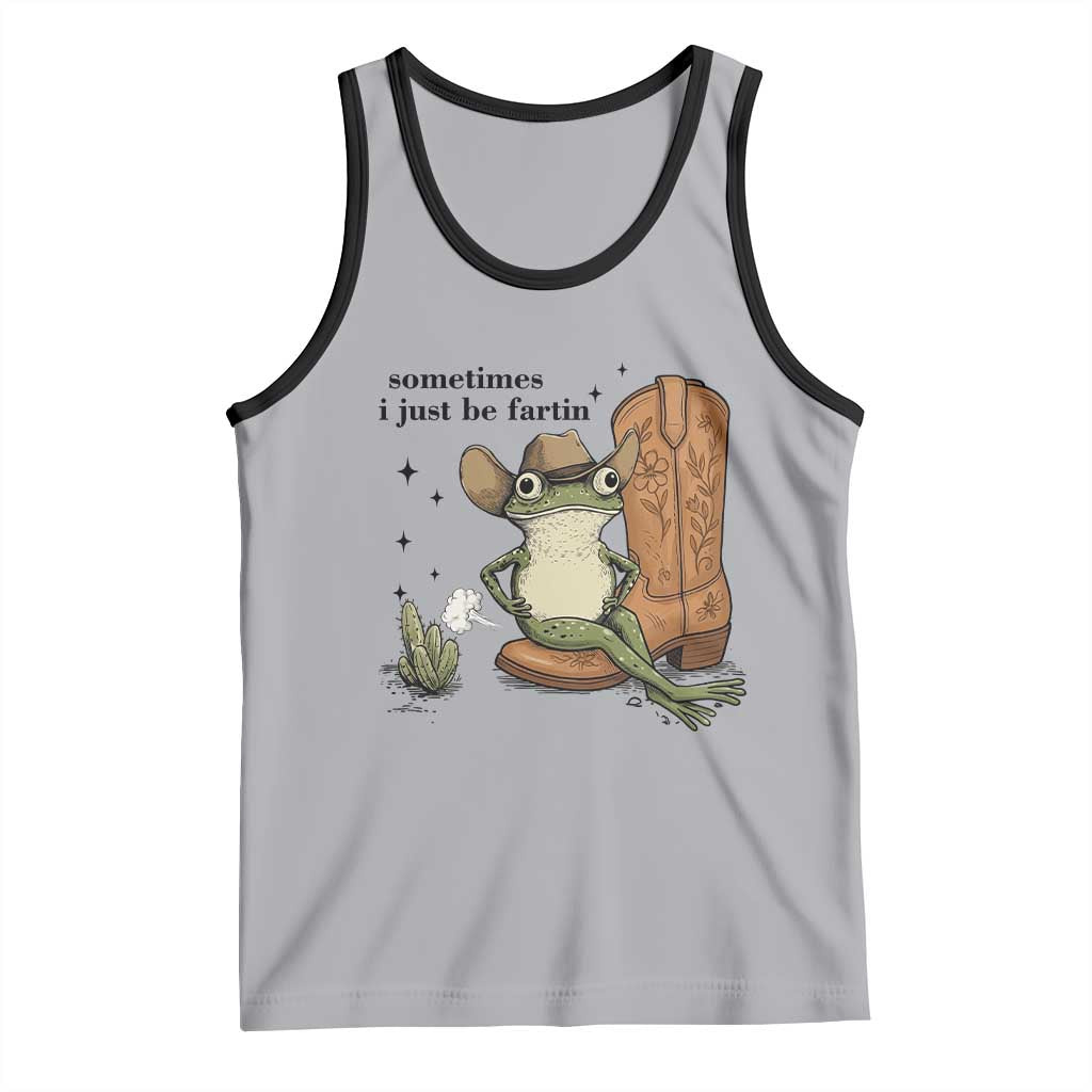 Funny Cowboy Frog Tank Top Sometimes I Just Be Fartin - Wonder Print Shop