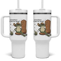 Funny Cowboy Frog Tumbler With Handle Sometimes I Just Be Fartin - Wonder Print Shop
