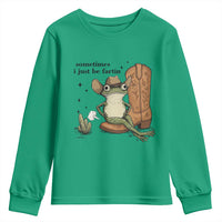 Funny Cowboy Frog Youth Sweatshirt Sometimes I Just Be Fartin - Wonder Print Shop