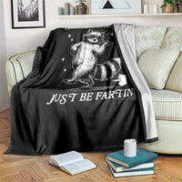 Sometimes I Just Be Fartin Throw Blanket Funny Raccoon Meme - Wonder Print Shop