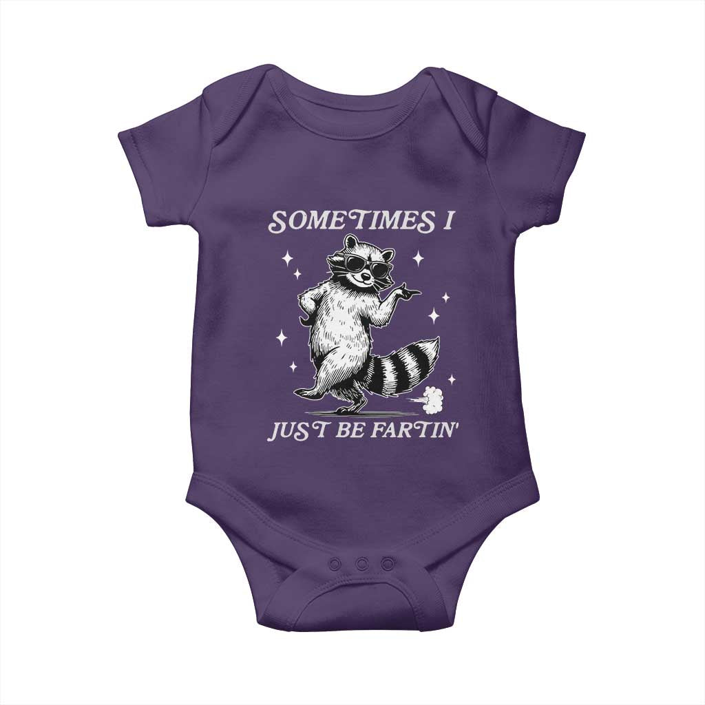 Sometimes I Just Be Fartin Baby Onesie Funny Raccoon Meme - Wonder Print Shop