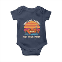 Funny Crab Meme Y2K Baby Onesie Make Me Crabby Get The Stabby - Wonder Print Shop