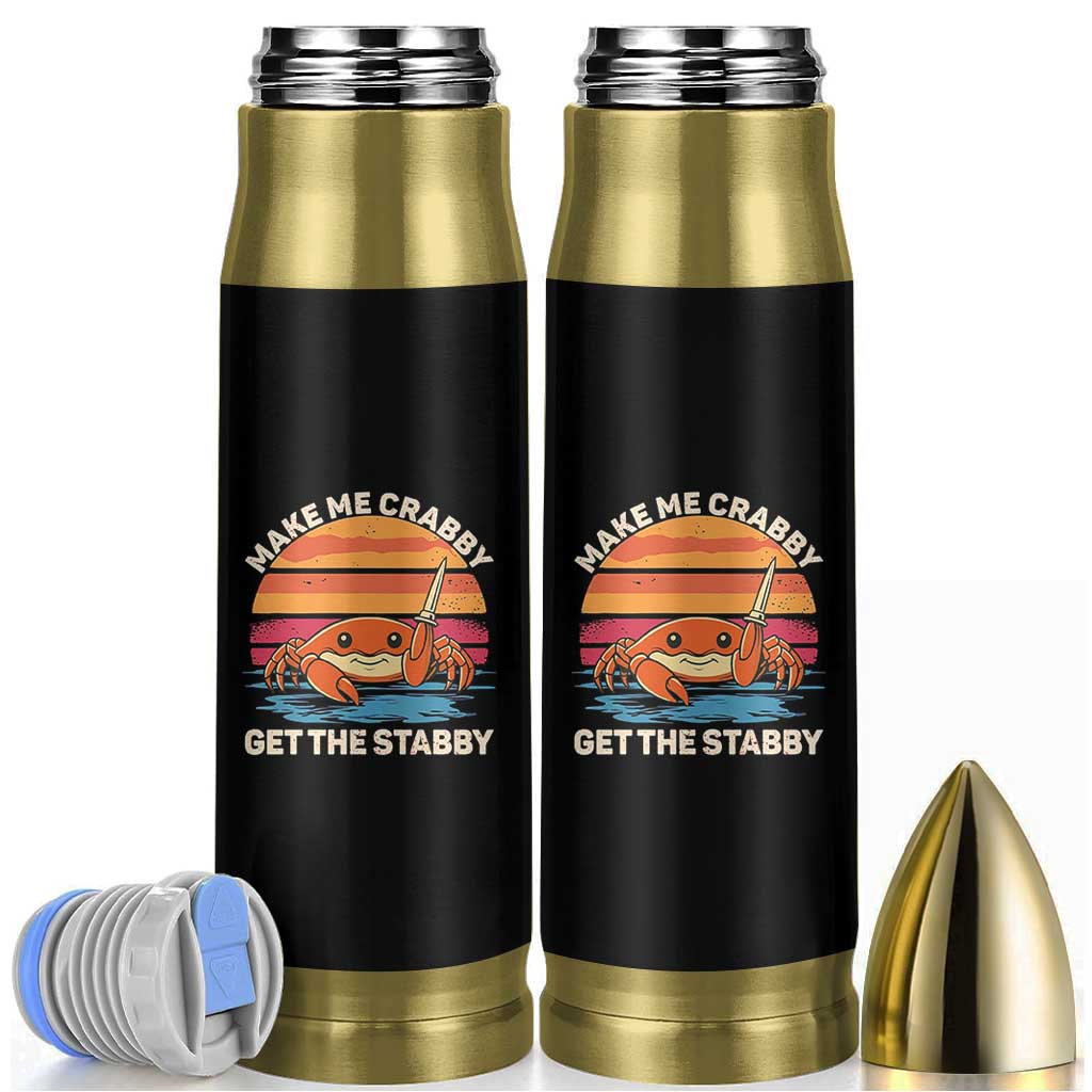 Funny Crab Meme Y2K Bullet Tumbler Make Me Crabby Get The Stabby - Wonder Print Shop
