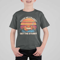 Funny Crab Meme Y2K T Shirt For Kid Make Me Crabby Get The Stabby - Wonder Print Shop