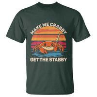 Funny Crab Meme Y2K T Shirt Make Me Crabby Get The Stabby - Wonder Print Shop