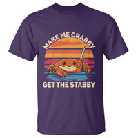 Funny Crab Meme Y2K T Shirt Make Me Crabby Get The Stabby - Wonder Print Shop