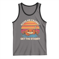 Funny Crab Meme Y2K Tank Top Make Me Crabby Get The Stabby - Wonder Print Shop