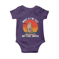 Funny Groundhog Meme Baby Onesie What If I Am Just Not Feral Enough - Wonder Print Shop