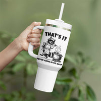 Funny Raccoon Meme Tumbler With Handle That Is It You Are Going In The Soup - Wonder Print Shop