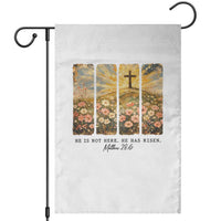 He Is Not Here He Is Risen Garden Flag Christian Easter Bible Verse