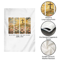 He Is Not Here He Is Risen Garden Flag Christian Easter Bible Verse