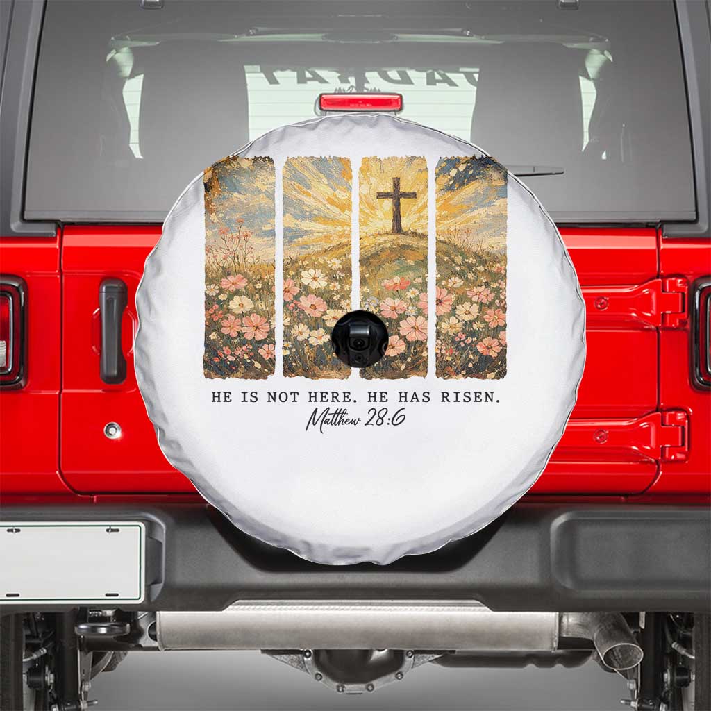 He Is Not Here He Is Risen Spare Tire Cover Christian Easter Bible Verse