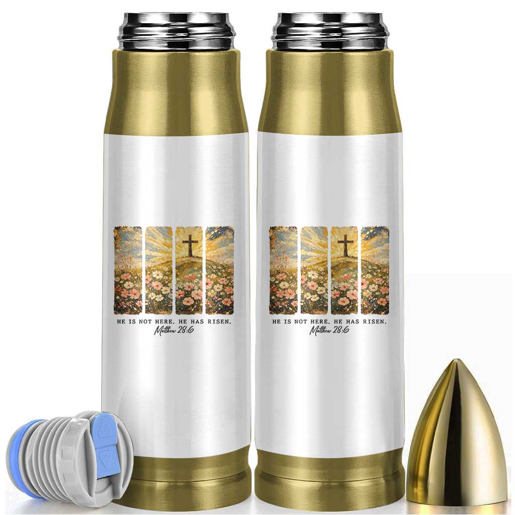 He Is Not Here He Is Risen Bullet Tumbler Christian Easter Bible Verse