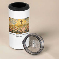 He Is Not Here He Is Risen 4 in 1 Can Cooler Tumbler Christian Easter Bible Verse