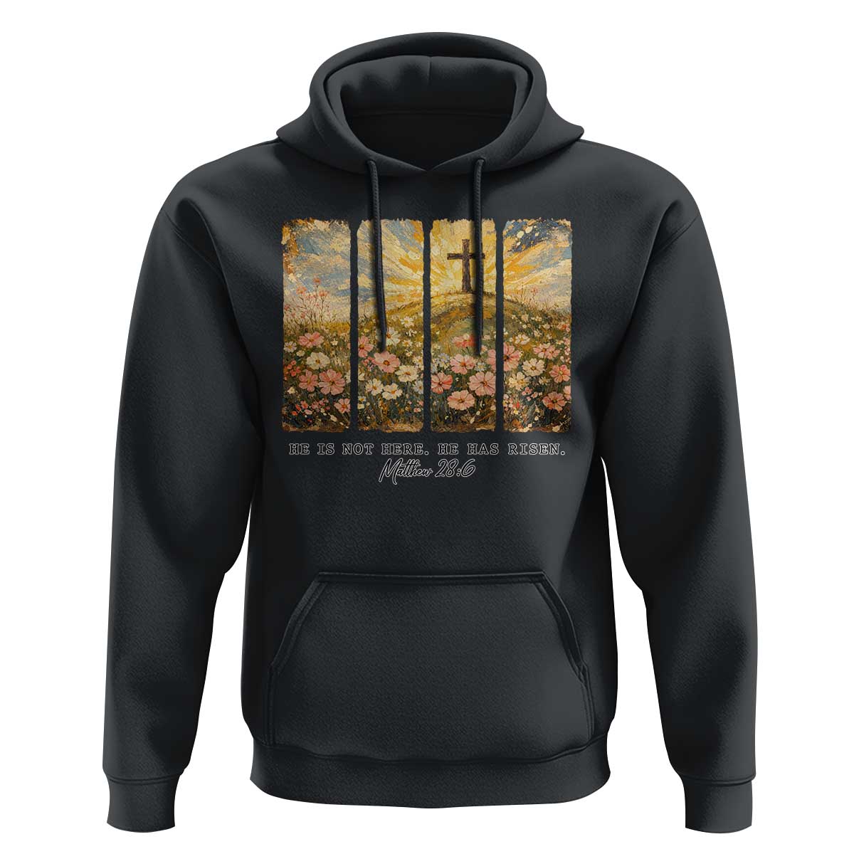 He Is Not Here He Is Risen Hoodie Christian Easter Bible Verse
