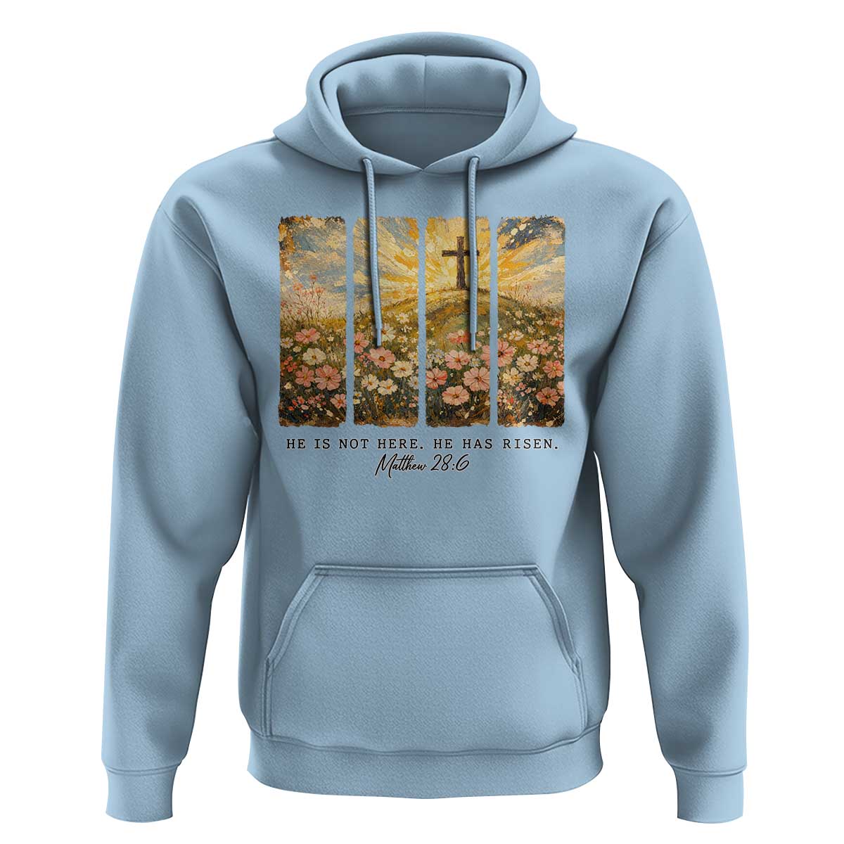 He Is Not Here He Is Risen Hoodie Christian Easter Bible Verse