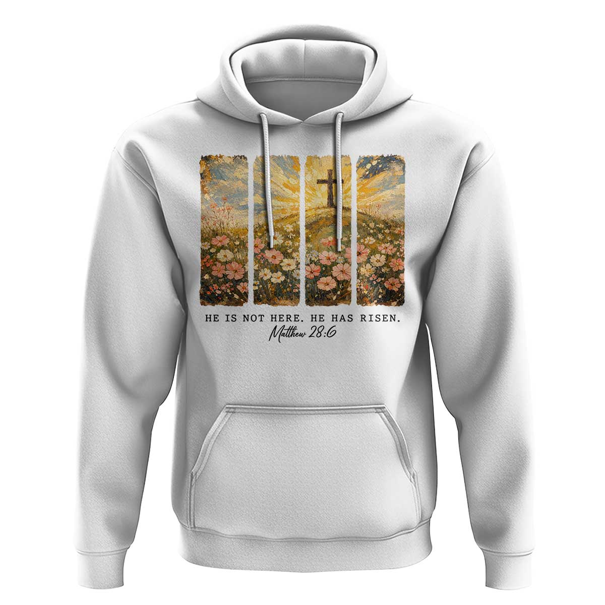 He Is Not Here He Is Risen Hoodie Christian Easter Bible Verse