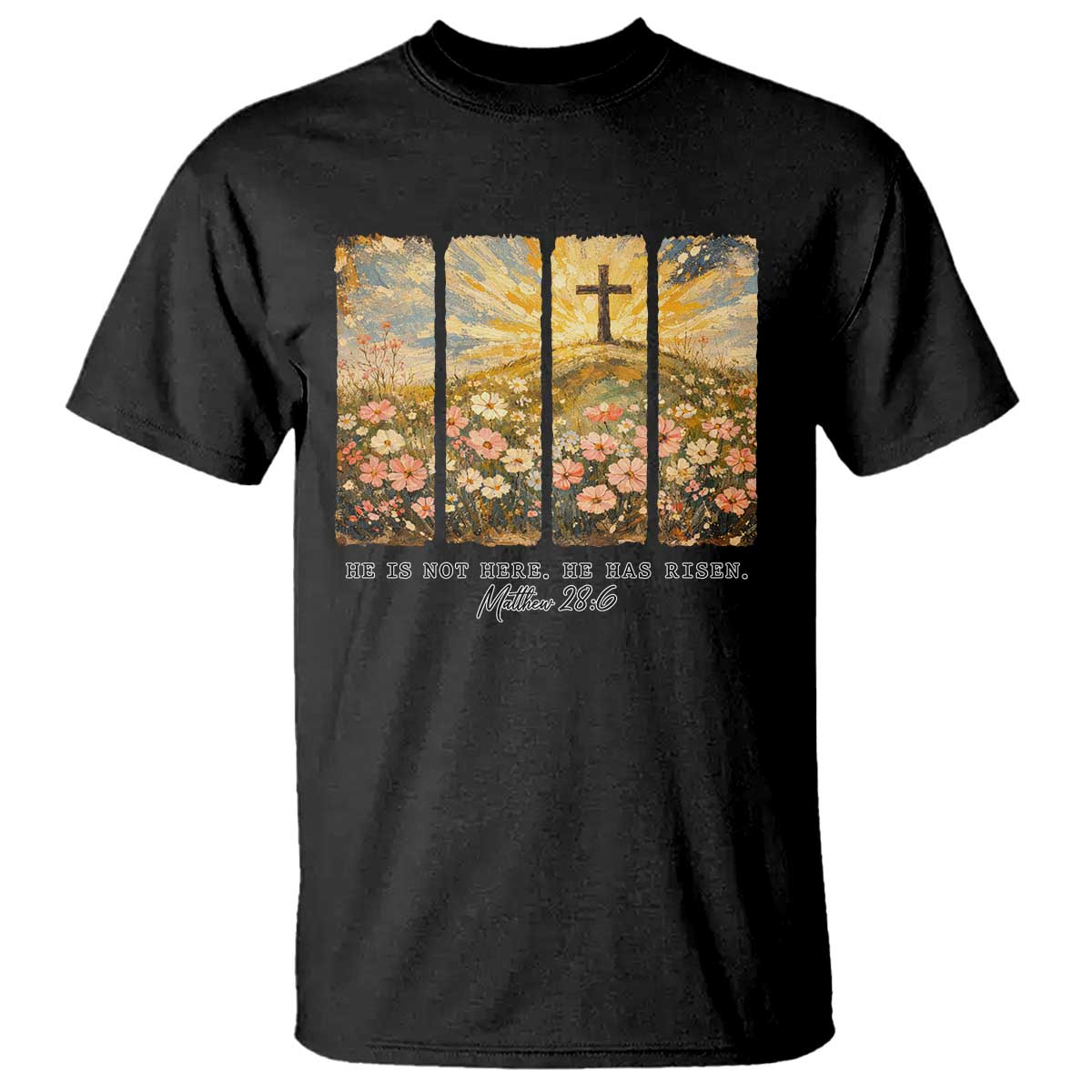 He Is Not Here He Is Risen T Shirt Christian Easter Bible Verse