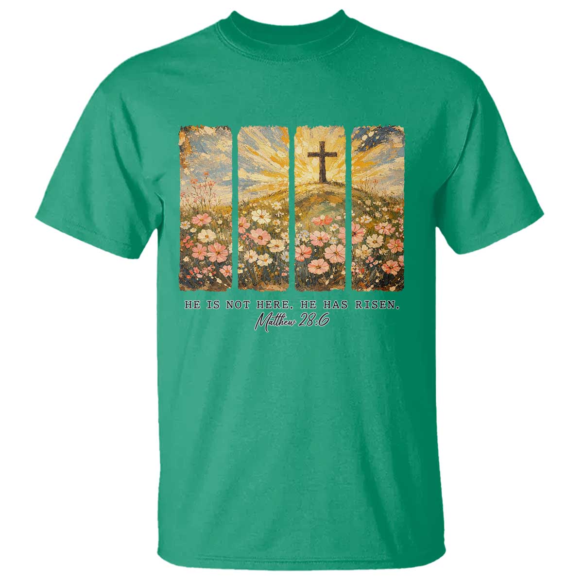 He Is Not Here He Is Risen T Shirt Christian Easter Bible Verse