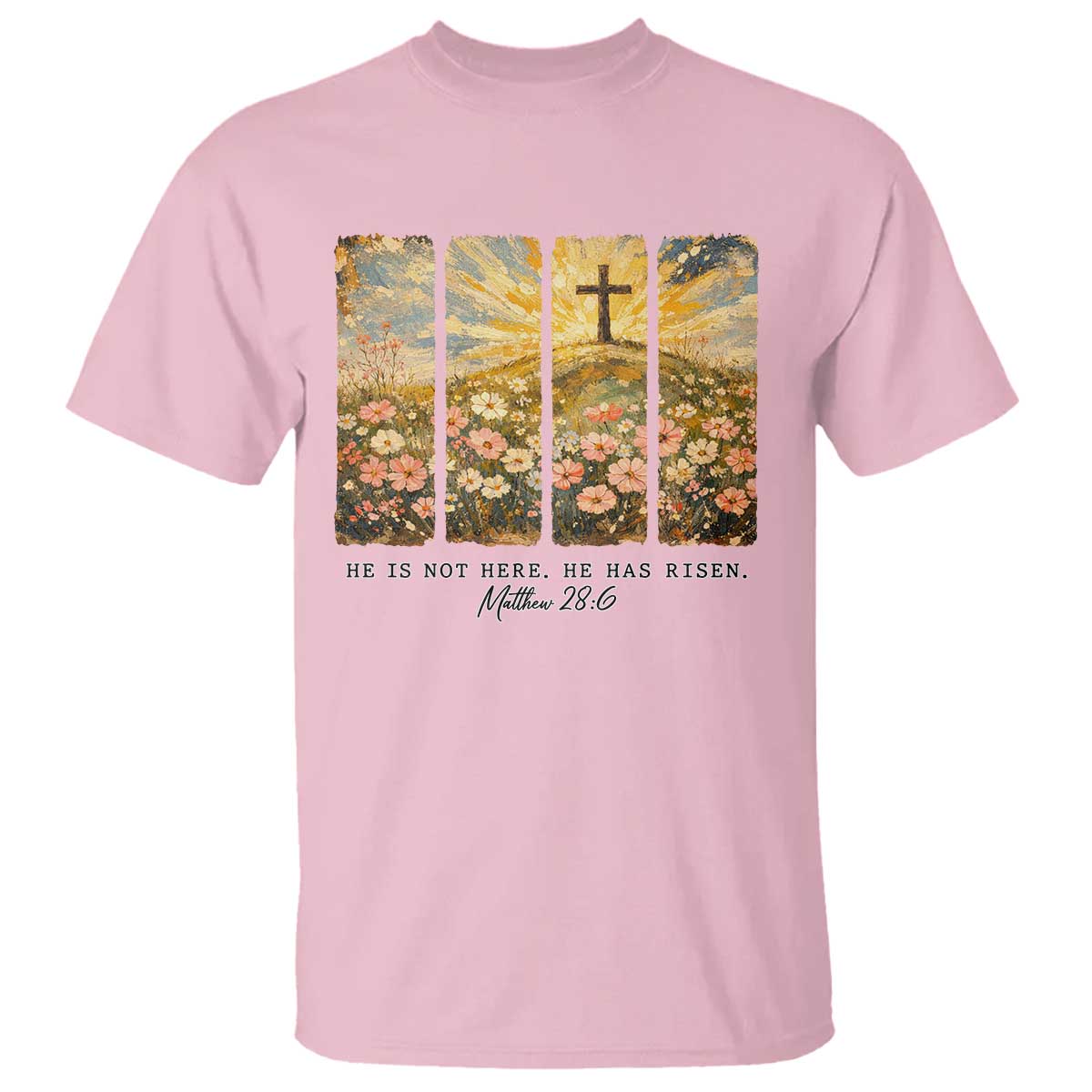 He Is Not Here He Is Risen T Shirt Christian Easter Bible Verse