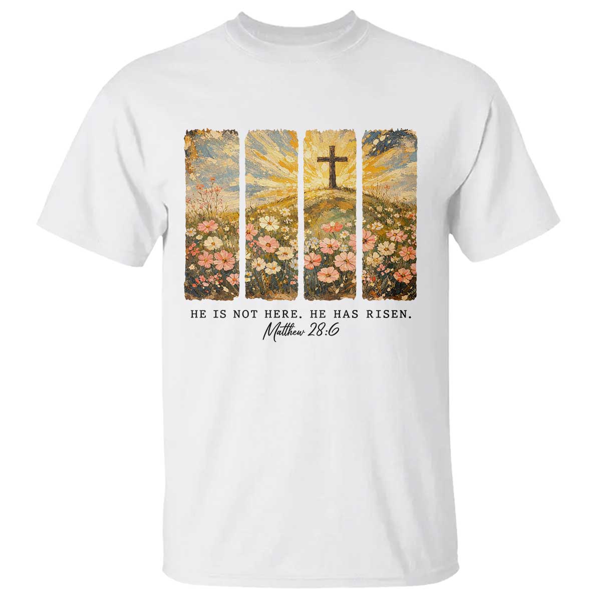 He Is Not Here He Is Risen T Shirt Christian Easter Bible Verse