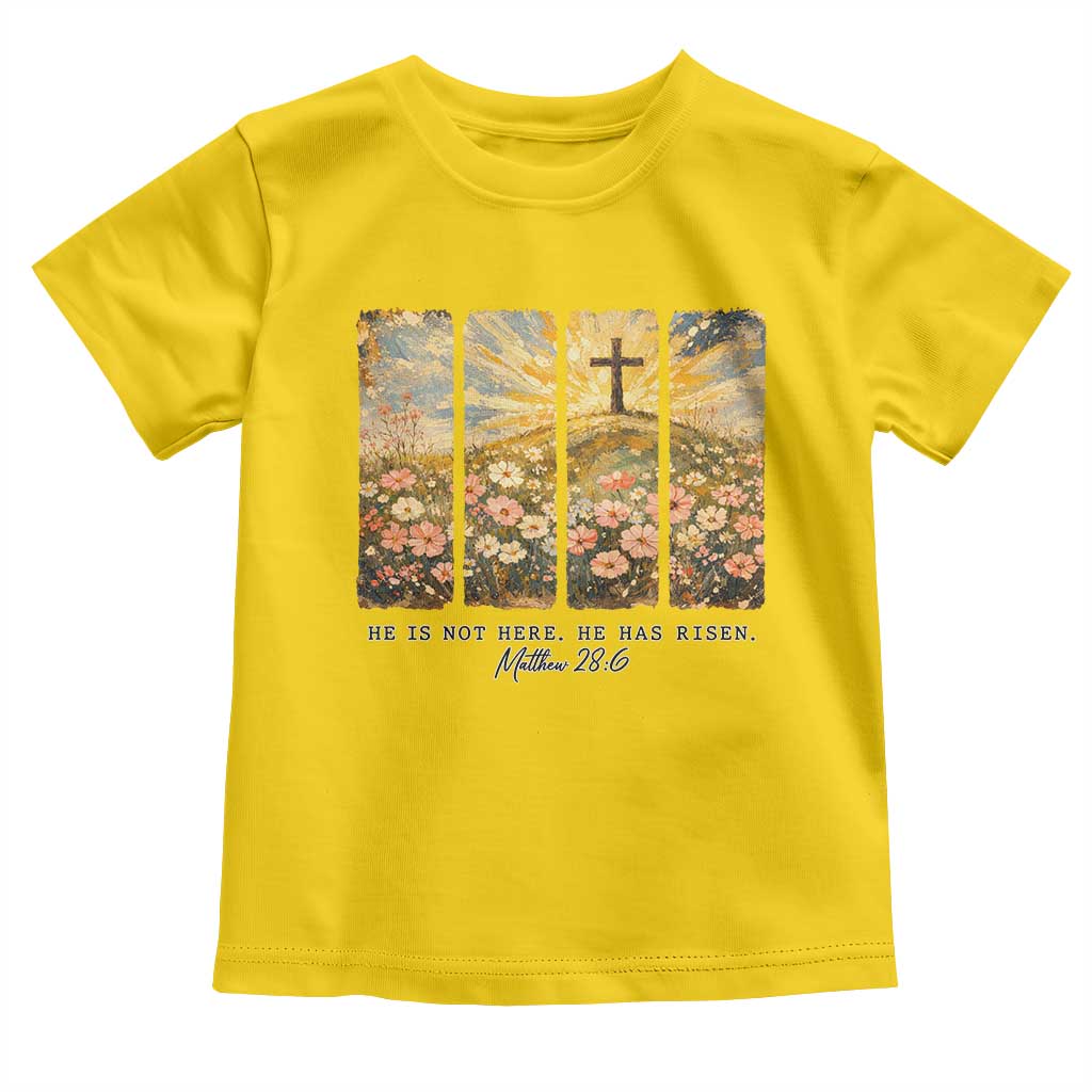 He Is Not Here He Is Risen Toddler T Shirt Christian Easter Bible Verse