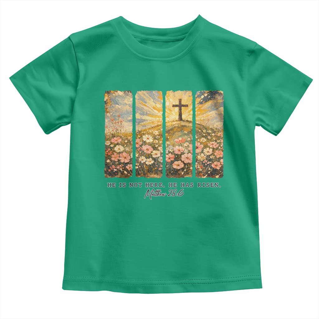 He Is Not Here He Is Risen Toddler T Shirt Christian Easter Bible Verse
