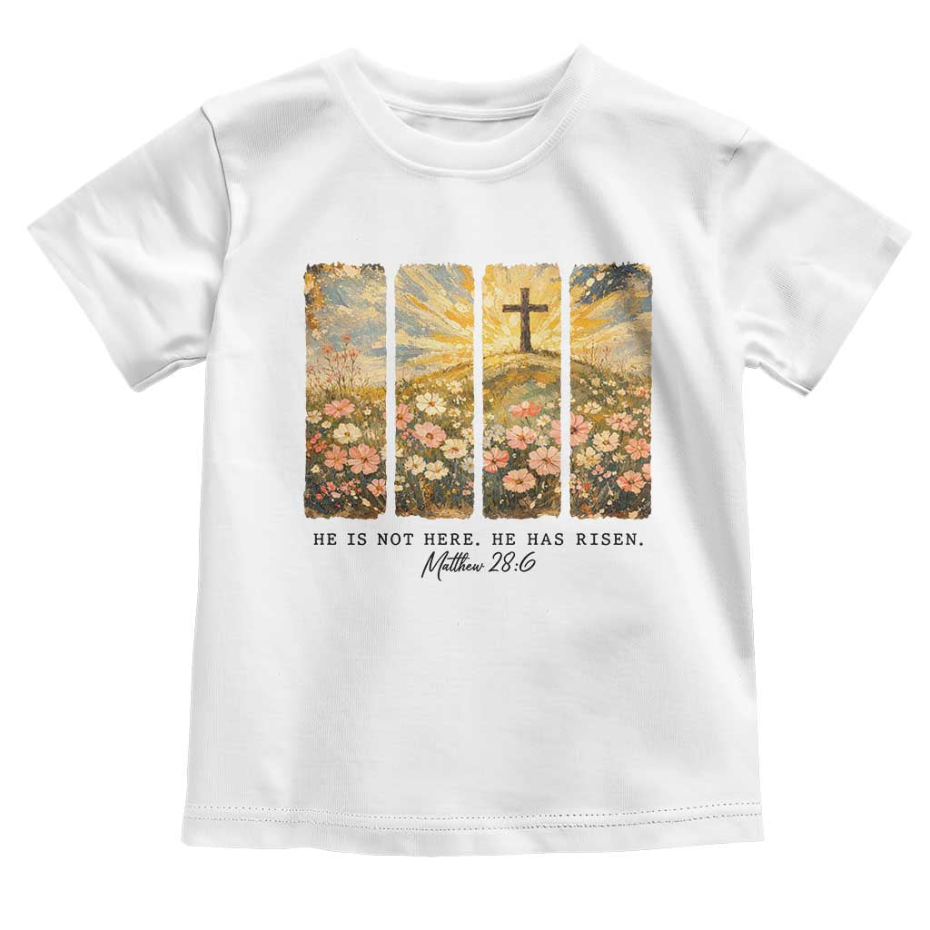 He Is Not Here He Is Risen Toddler T Shirt Christian Easter Bible Verse