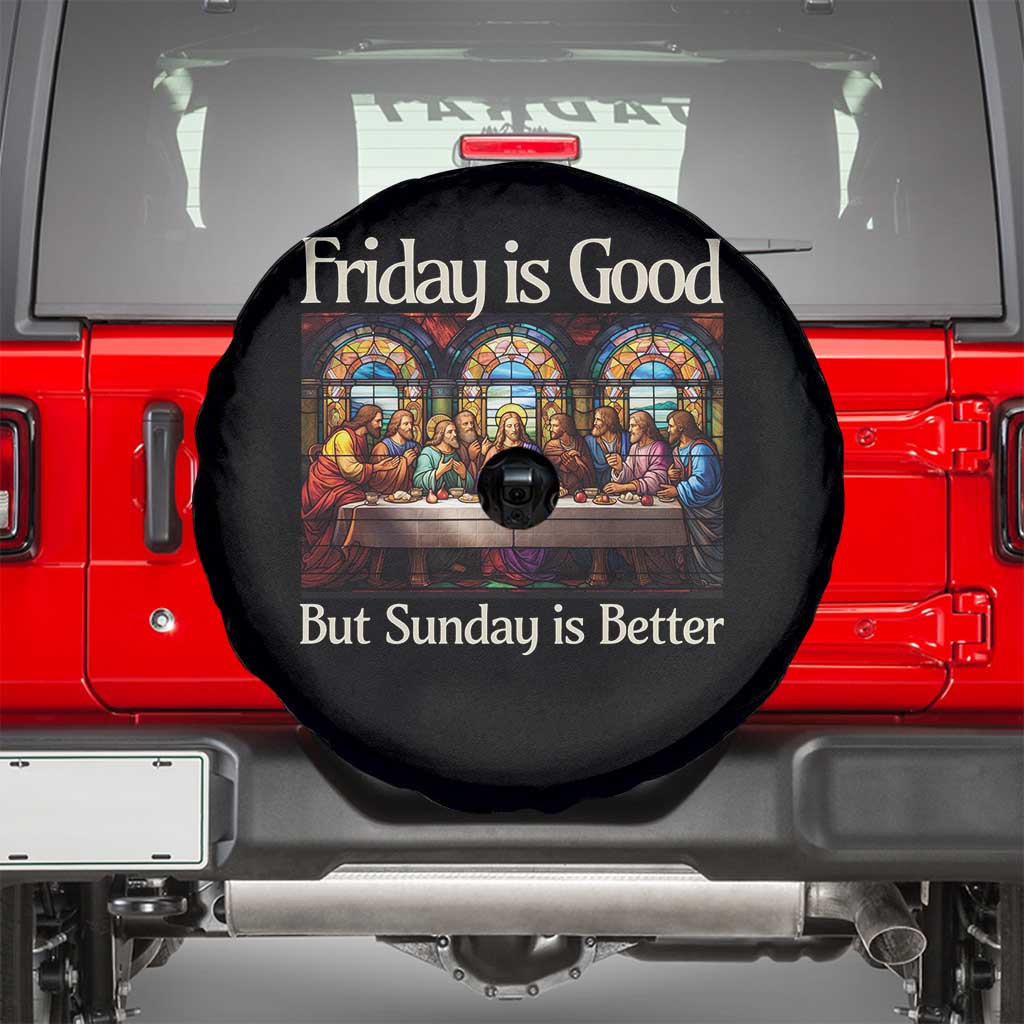 Christian Easter Spare Tire Cover Friday is Good Sunday is Better
