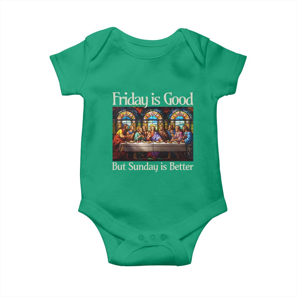 Christian Easter Baby Onesie Friday is Good Sunday is Better