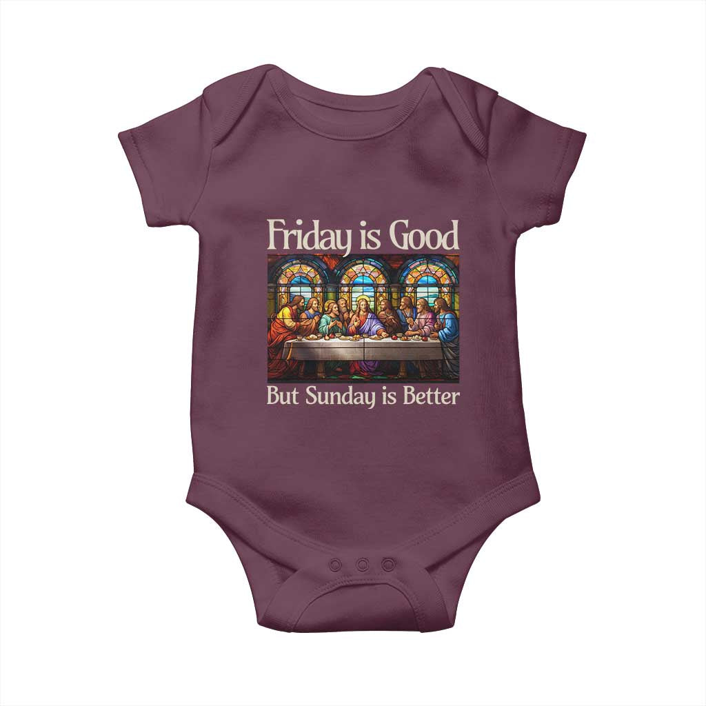 Christian Easter Baby Onesie Friday is Good Sunday is Better