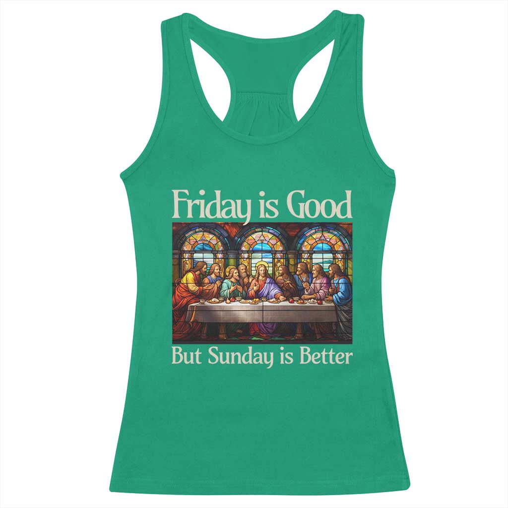Christian Easter Racerback Tank Top Friday is Good Sunday is Better