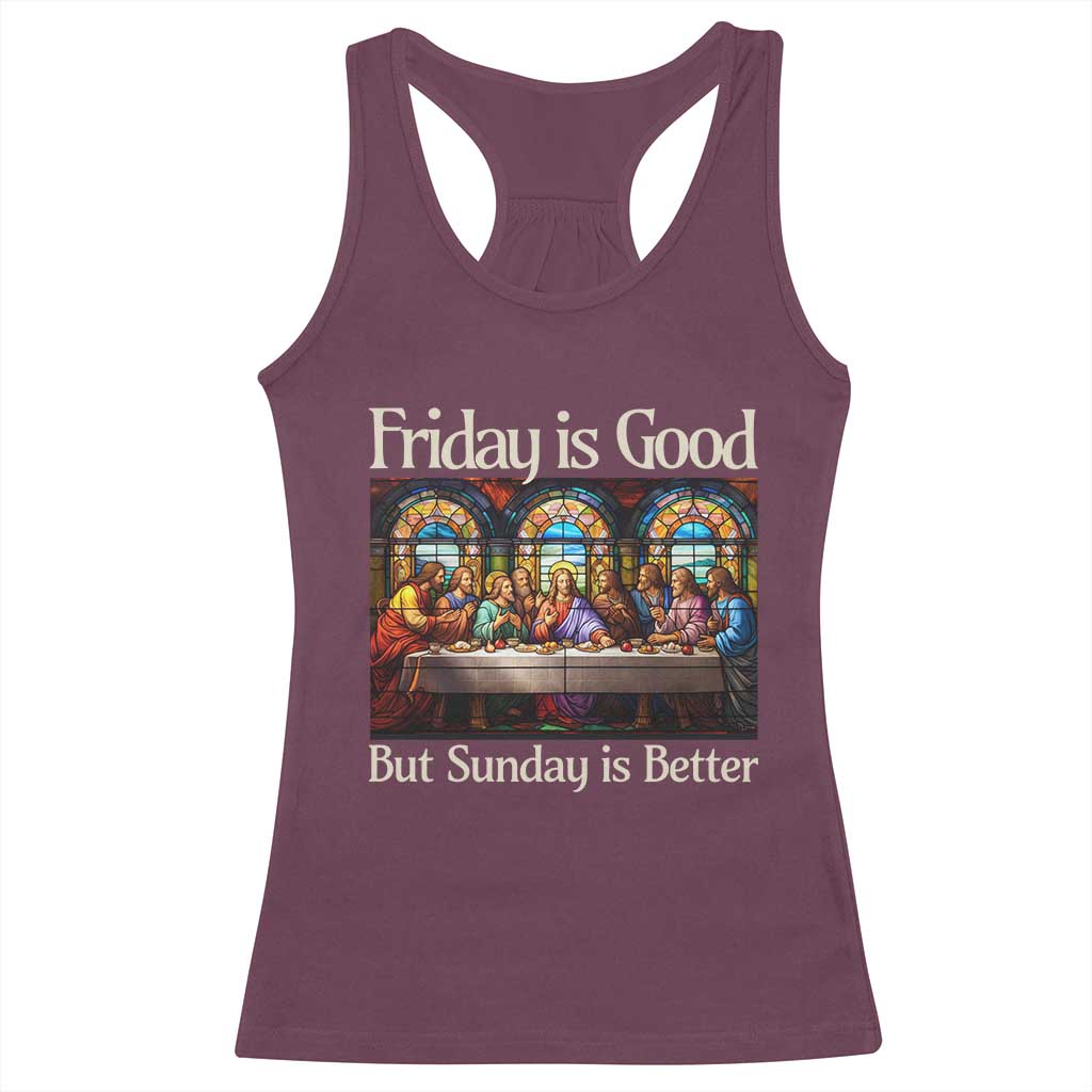 Christian Easter Racerback Tank Top Friday is Good Sunday is Better
