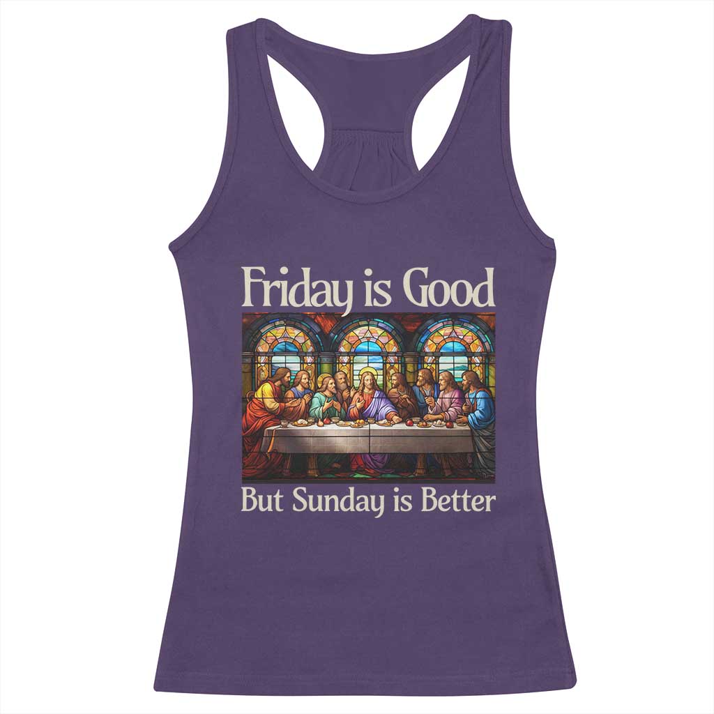 Christian Easter Racerback Tank Top Friday is Good Sunday is Better