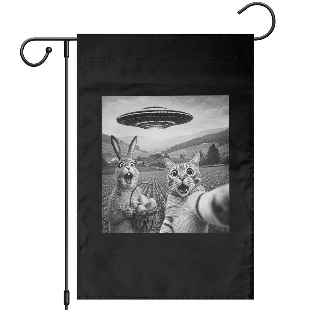Funny Easter Garden Flag Christian Cat Selfie Bunny Meme