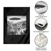 Funny Easter Garden Flag Christian Cat Selfie Bunny Meme