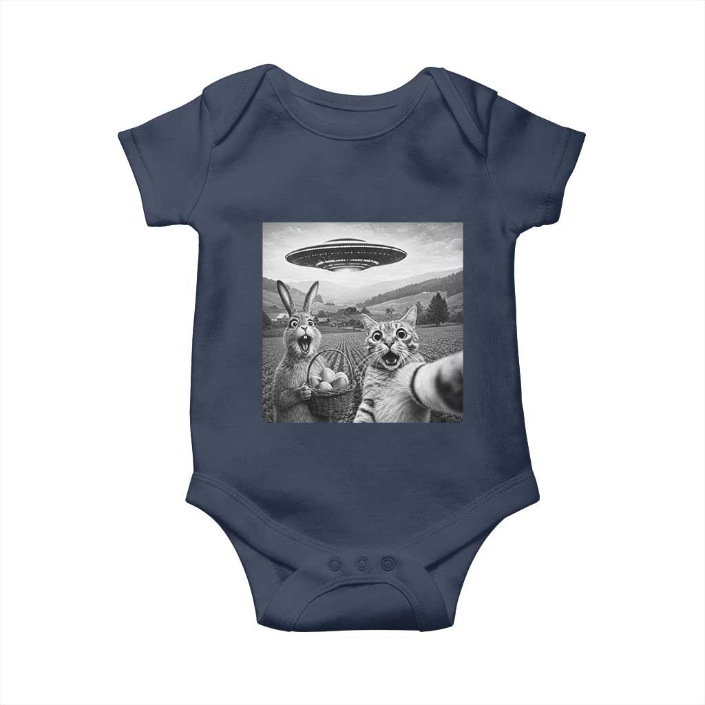 Funny Easter Baby Onesie Christian Cat Selfie Bunny Meme