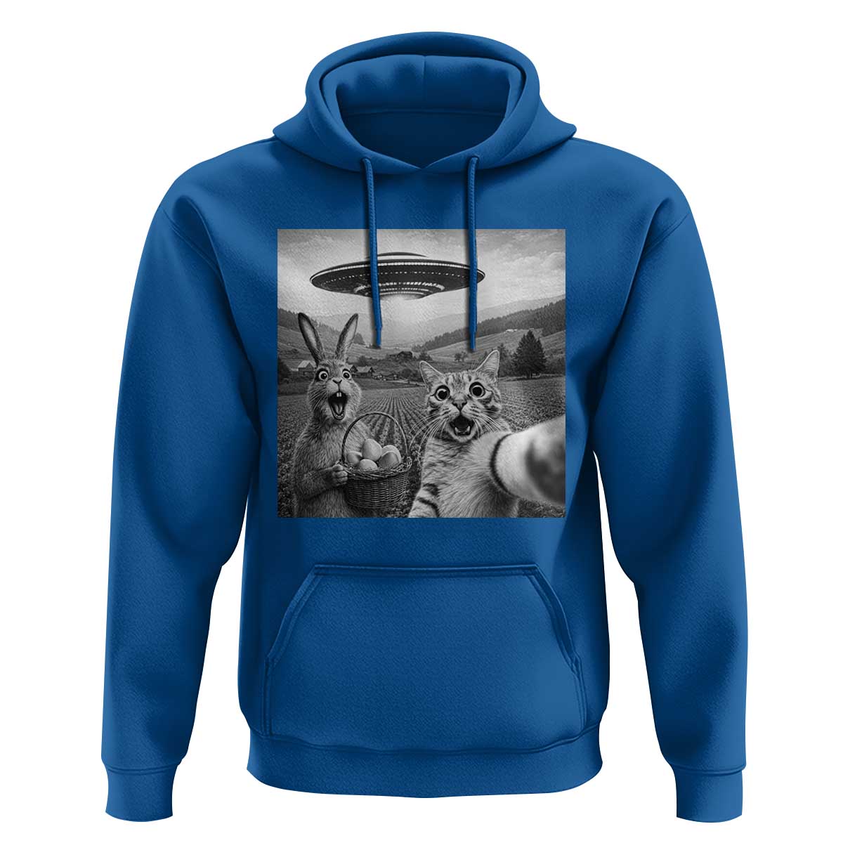 Funny Easter Hoodie Christian Cat Selfie Bunny Meme