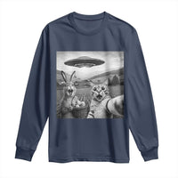 Funny Easter Long Sleeve Shirt Christian Cat Selfie Bunny Meme