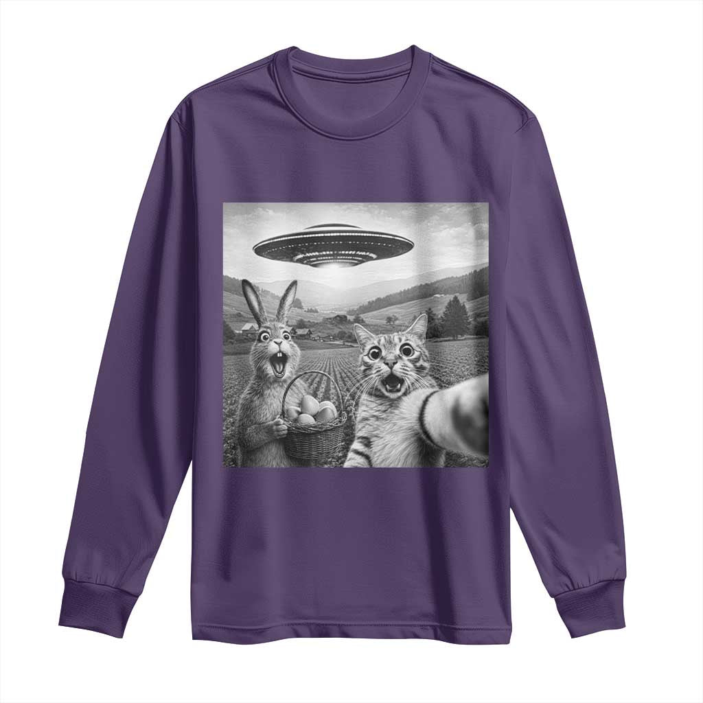 Funny Easter Long Sleeve Shirt Christian Cat Selfie Bunny Meme