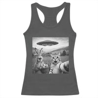 Funny Easter Racerback Tank Top Christian Cat Selfie Bunny Meme