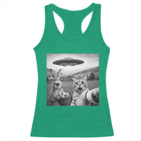 Funny Easter Racerback Tank Top Christian Cat Selfie Bunny Meme