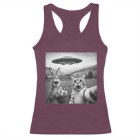 Funny Easter Racerback Tank Top Christian Cat Selfie Bunny Meme