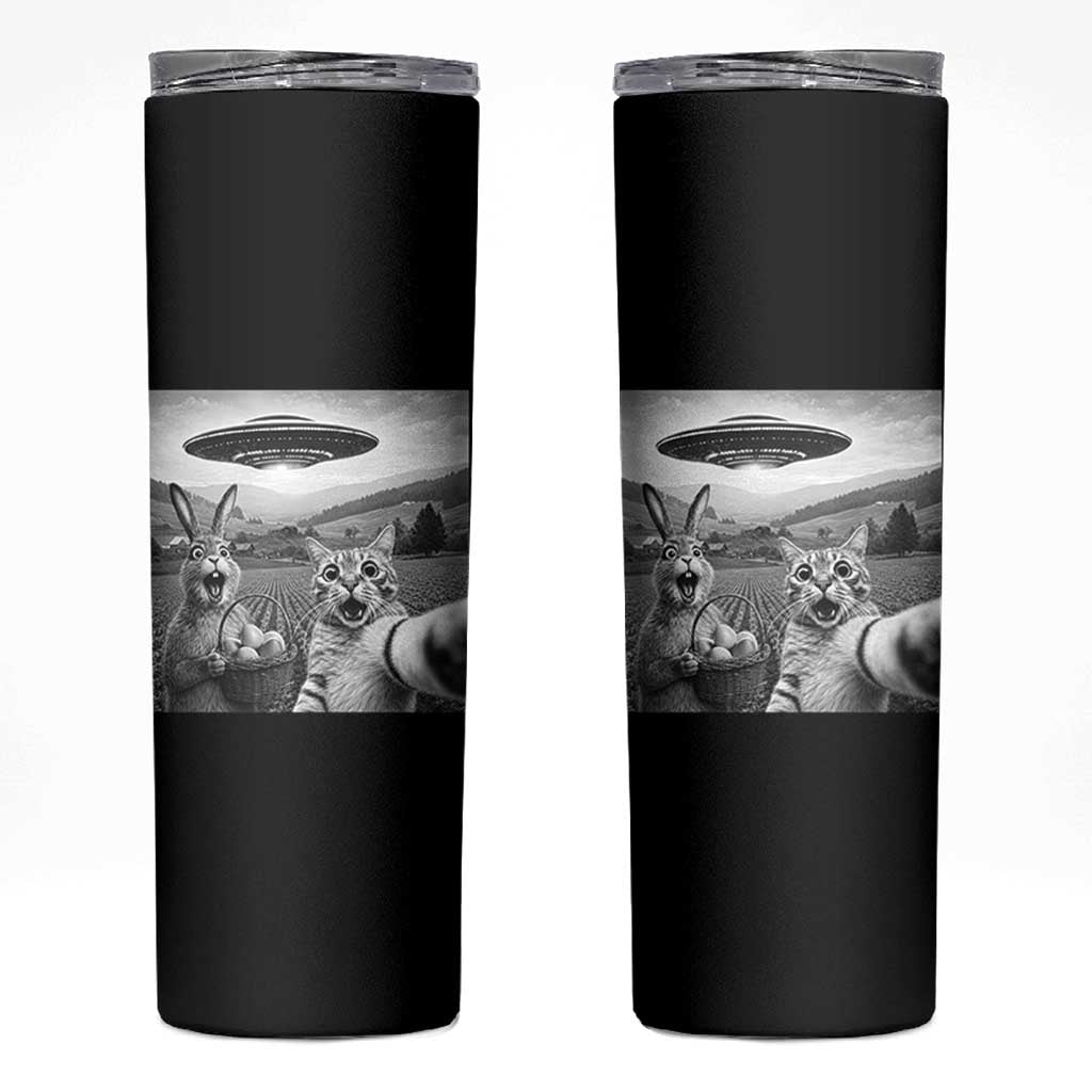 Funny Easter Skinny Tumbler Christian Cat Selfie Bunny Meme