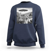 Funny Easter Sweatshirt Christian Cat Selfie Bunny Meme
