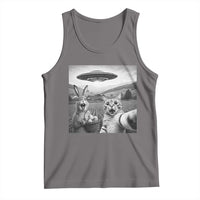 Funny Easter Tank Top Christian Cat Selfie Bunny Meme