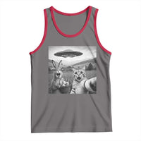 Funny Easter Tank Top Christian Cat Selfie Bunny Meme