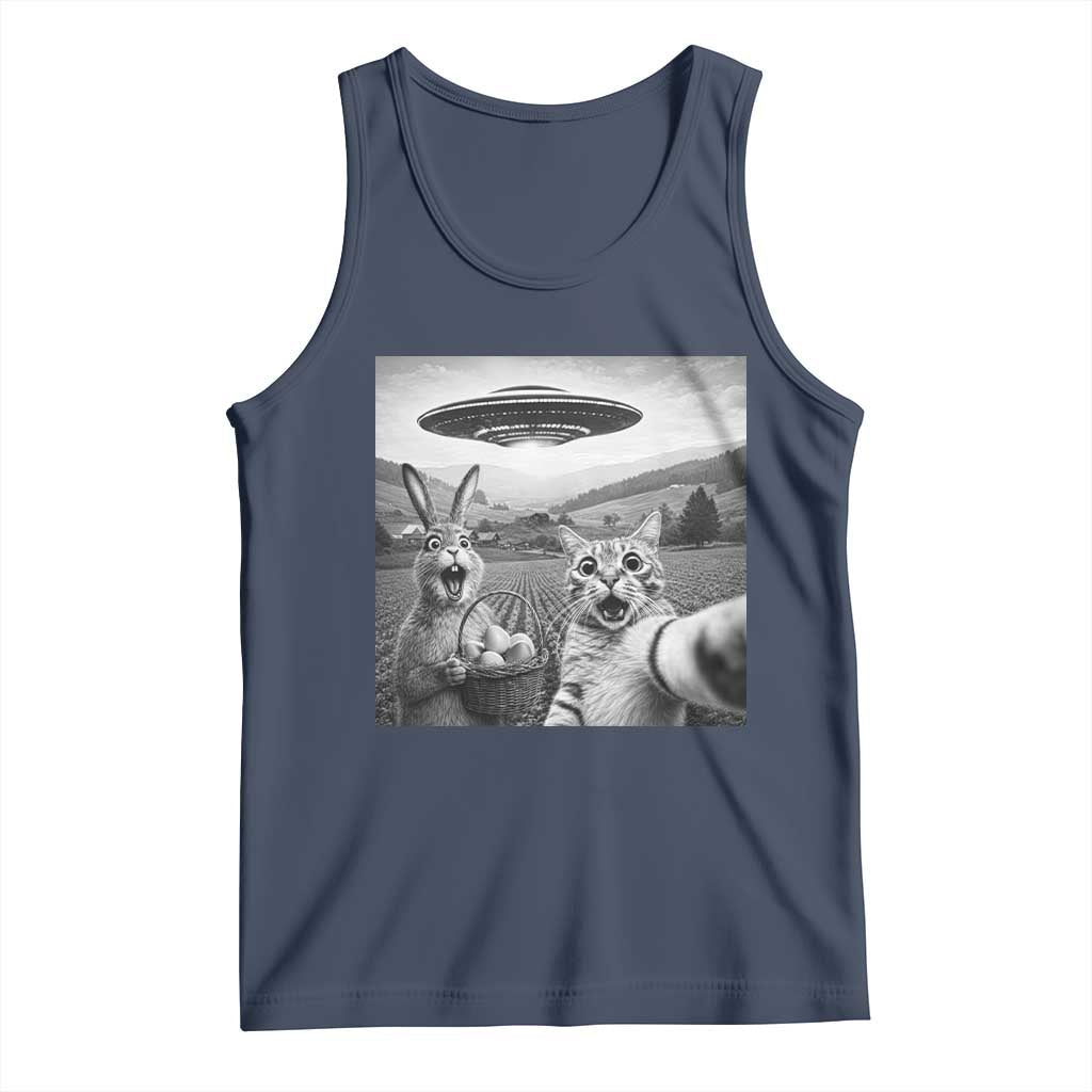 Funny Easter Tank Top Christian Cat Selfie Bunny Meme